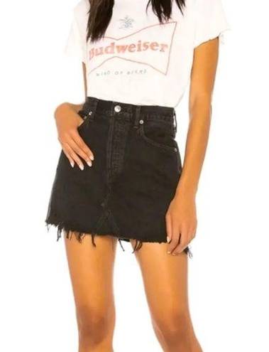 AGOLDE Distressed Denim Mini Skirt