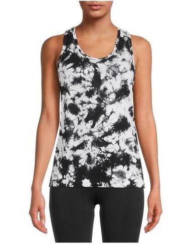 Avia  Razorback Tank Top Womens Size Med 8-10 Black White Tie Dye Breathable New