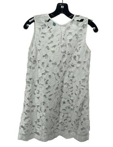 Cynthia Rowley  Womens Laser Cut Dress Sleeveless Mini White Size 0