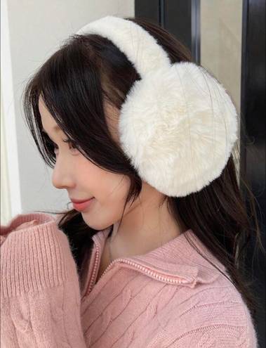 White Fluffy Earmuffs