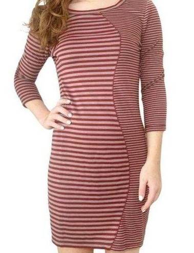 Chelsea and Violet  Fitted Striped Dress 3/4 Sleeve Jersey Size Small Sz S