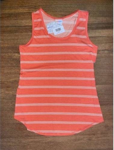 LuLaRoe Large Tank Top • Melon Color w/Stripes • Ultra Soft • Stretchy • BNWT