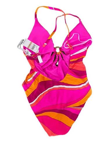 Trina Turk New!  Vivid Vista Petal Cut Out One Piece Swim Suit