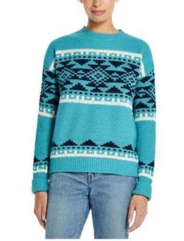 Weatherproof NEW  Fair Isle Pullover Sweater, Turqouise, Size Large