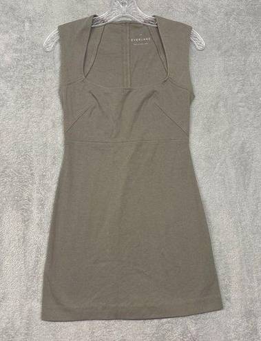 Everlane  Dress Womens 2XS Clay Tan The 90s Mini Short Sleeveless Cotton