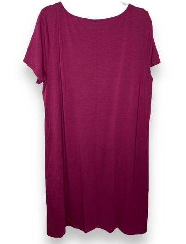 J.Jill  Wearever Collection Claret Shift Burgundy Wine Dress Size XL