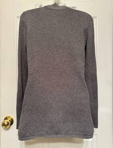 Harley Davidson  Sz S Gray Quarter Zip Knit Pullover Sweater Fair Isle Sleeve