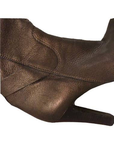 Via Spiga  Metallic Golden Brown Leather Knee Length Boot