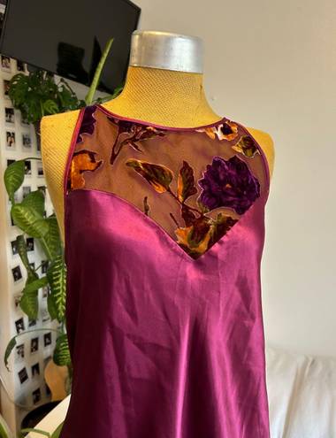 Val Mode Vintage  lingerie slip dress velvet silk