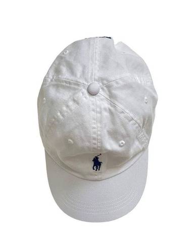 Polo  Ralph Lauren Chino Cap in White & Marlin Blue