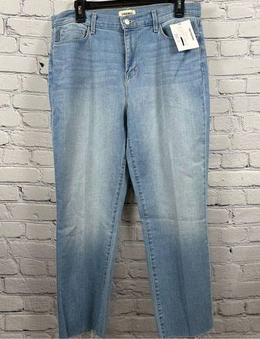 L'Agence L’agence Sada High Rise Cropped Slim Denim Jeans Raw Hem in Omaha Wash 30 NWT