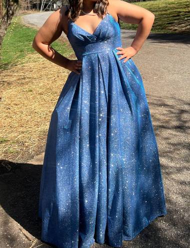 B Darlin Blue Prom Dress