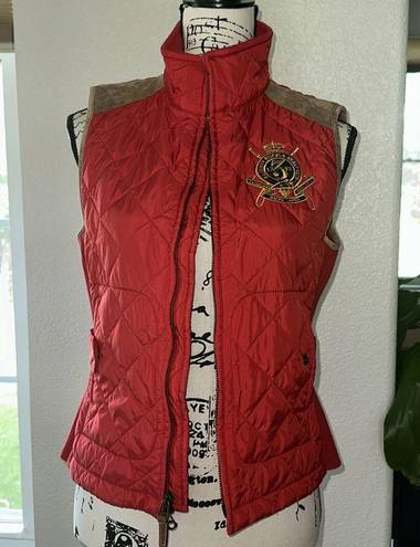 Polo  Ralph Lauren Red Quilted Equestrian Vest