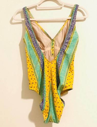 Ariella Vintage Arielle Bright Yellow Printed Swimsuit