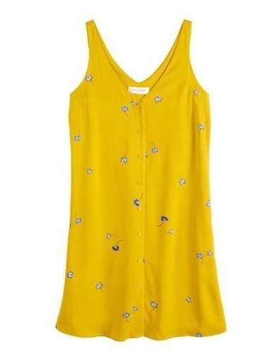 Popsugar  Yellow Floral‎ Button Front Dress Size Medium