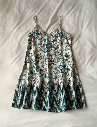 Aeropostale Blue And Pink Floral Print Dress