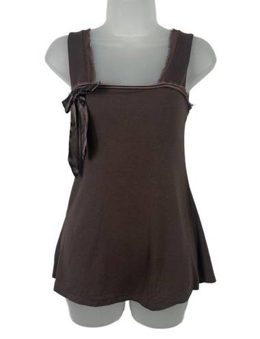 Arden B  Square Neck Tank Brown Purple Top Sz S