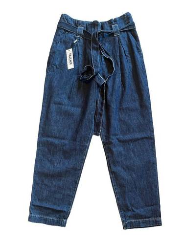 L'AGENCE Violette Denim Paperbag Pants NWT