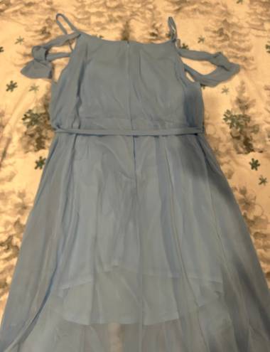 Boohoo Light Blue Floor Length Tank Top Dress