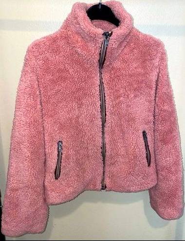 Paige NWOT  Kahlo Pink Blush Fuzzy Fleece Zip-Up Jacket size XS