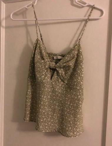 Abercrombie & Fitch Women’s Sage Green Front Knot Cami