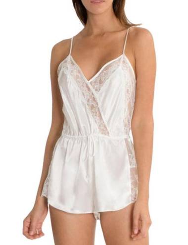 In Bloom  Romper By Jonquil Women's Size S Here Comes The Bride White