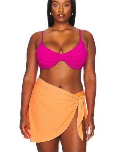 Good American  Pink Jacquard Bikini Set Size 2 NWT