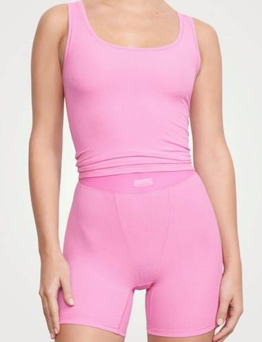 SKIMS Cotton Rib Tank & Boxer Set Bubblegum M Pink Size M