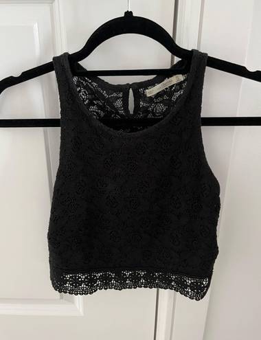 Bershka Black Lace Sleeveless Top