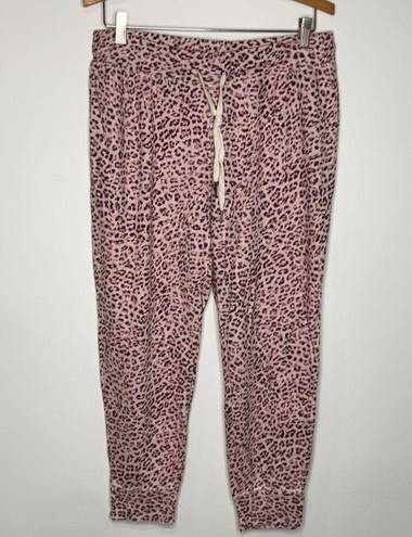 n: philanthropy pink leopard print jogger set size medium