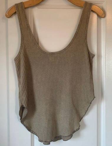 Carly Jean Los Angeles CJLA Olivia Waffle Knit Tank - Olive