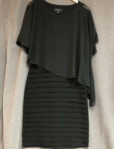 Scarlett Scarlet size 6 black sheath dress with layers of ruffles on skirt and chiffon