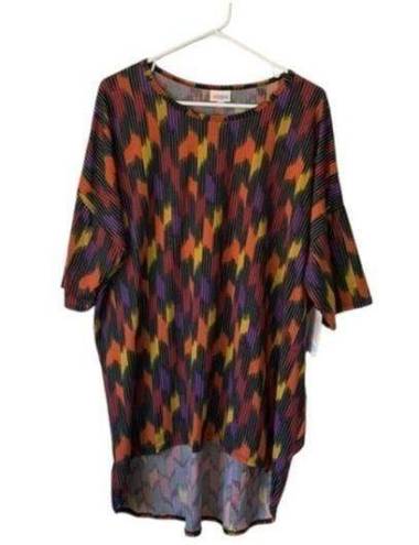 LuLaRoe Women's  Multicolor Irma Printed High Low Shirt Blouse Size 2XL NWT #2260