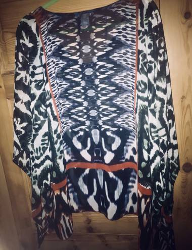 Chico's Poncho. Silk Like Polyester L XL Washable