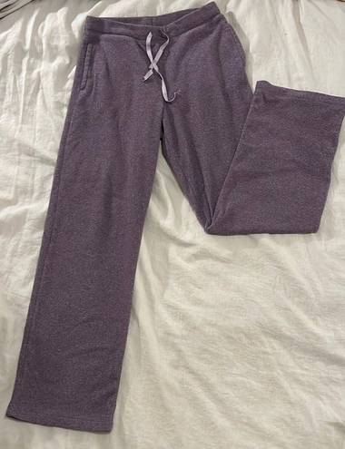 L.L.Bean Large Purple Plaid Matching Fleece Set