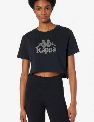 Kappa NWT  Authentic Skilt Cropped Logo T Shirt in Black Smoke Size Large