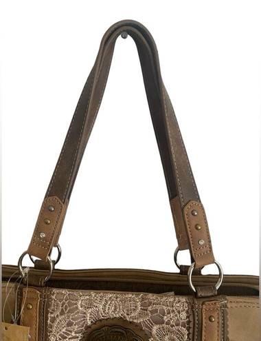 Justin Boots Justin Women’s Tan Lace Inlay Concealed Carry Tote Bag