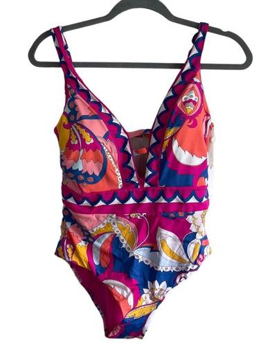 Trina Turk New!  Sevilla Plunge One-Piece Swimsuit