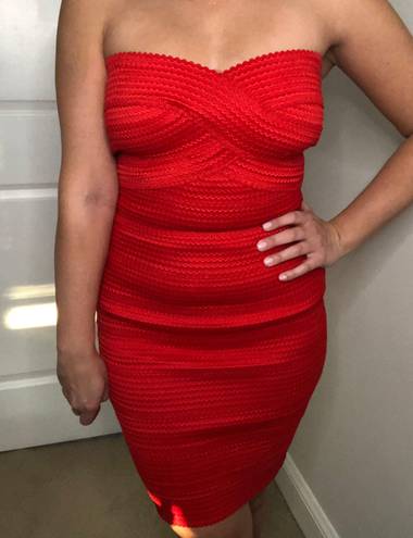 Alythea Red Bodycon Mini Dress