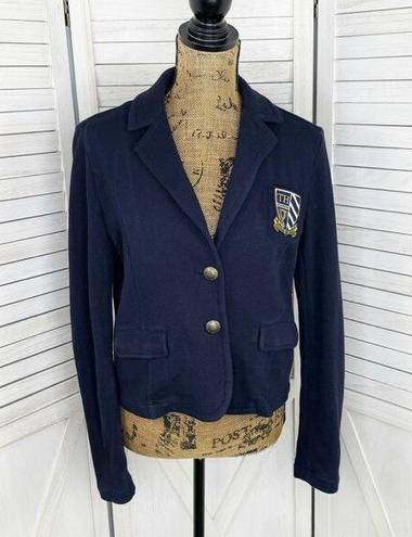 Tommy Hilfiger  French Terry Knit Schoolboy Blazer Jacket Blue Medium