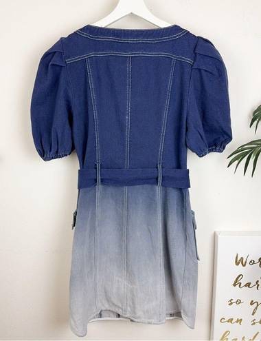 Elliatt  Zeus Denim Mini Dress Navy Ombre Size S