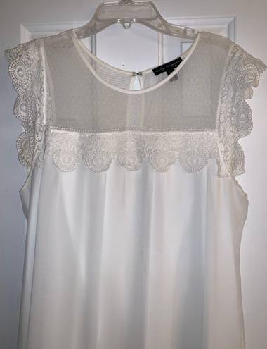 City Triangles White Lace Dress