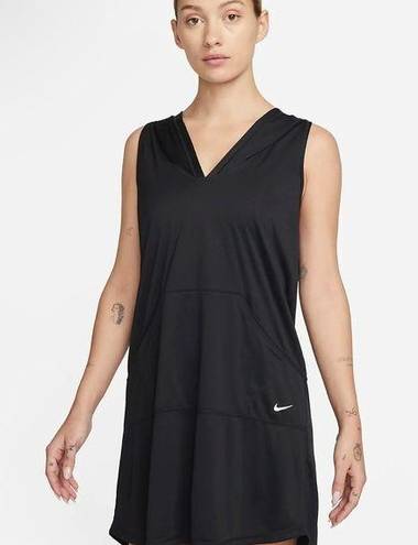 Nike  Solid Hooded Swim Cover-Up in Black UPF+ Protection Size XSmall NWT