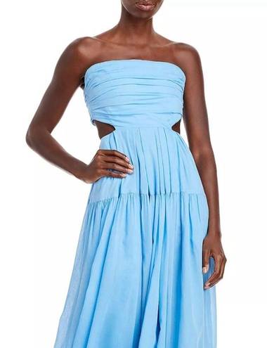 Rebecca Taylor  Wrap Back Maxi Dress in Azul Blue, Size 16 New w/Tag Retail $525