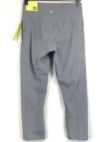 All In Motion New  High Waisted Capri Leggings Sculpted Crop Heather Grey