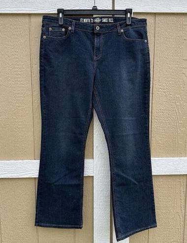 Dickies  Relaxed Fit Bootcut Denim Jeans Women’s Size 16 FD138MSW Blue Stretch