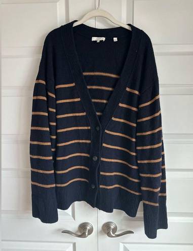 Vince  Wool Cashmere Breton Stripe‎ Cardigan XXXL