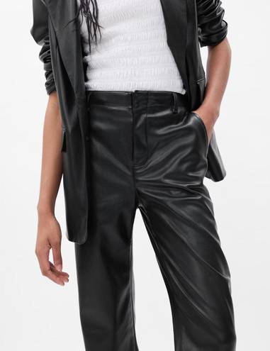 Gap Mid Rise Vegan Leather Loose Pants