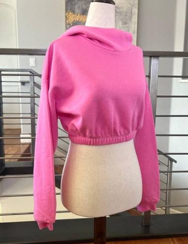 Naked Wardrobe  French Terry Hoodie in Bubblegum Pink