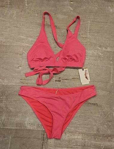 Jessica Simpson 💕💕 Glitter Bomb Bikini ~ Pop Pink Medium M NWT